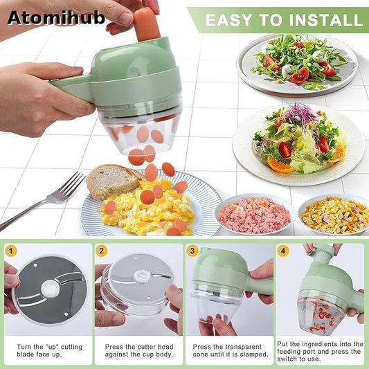 ChefMini™ 4-in-1 Portable Electric Vegetable Cutter